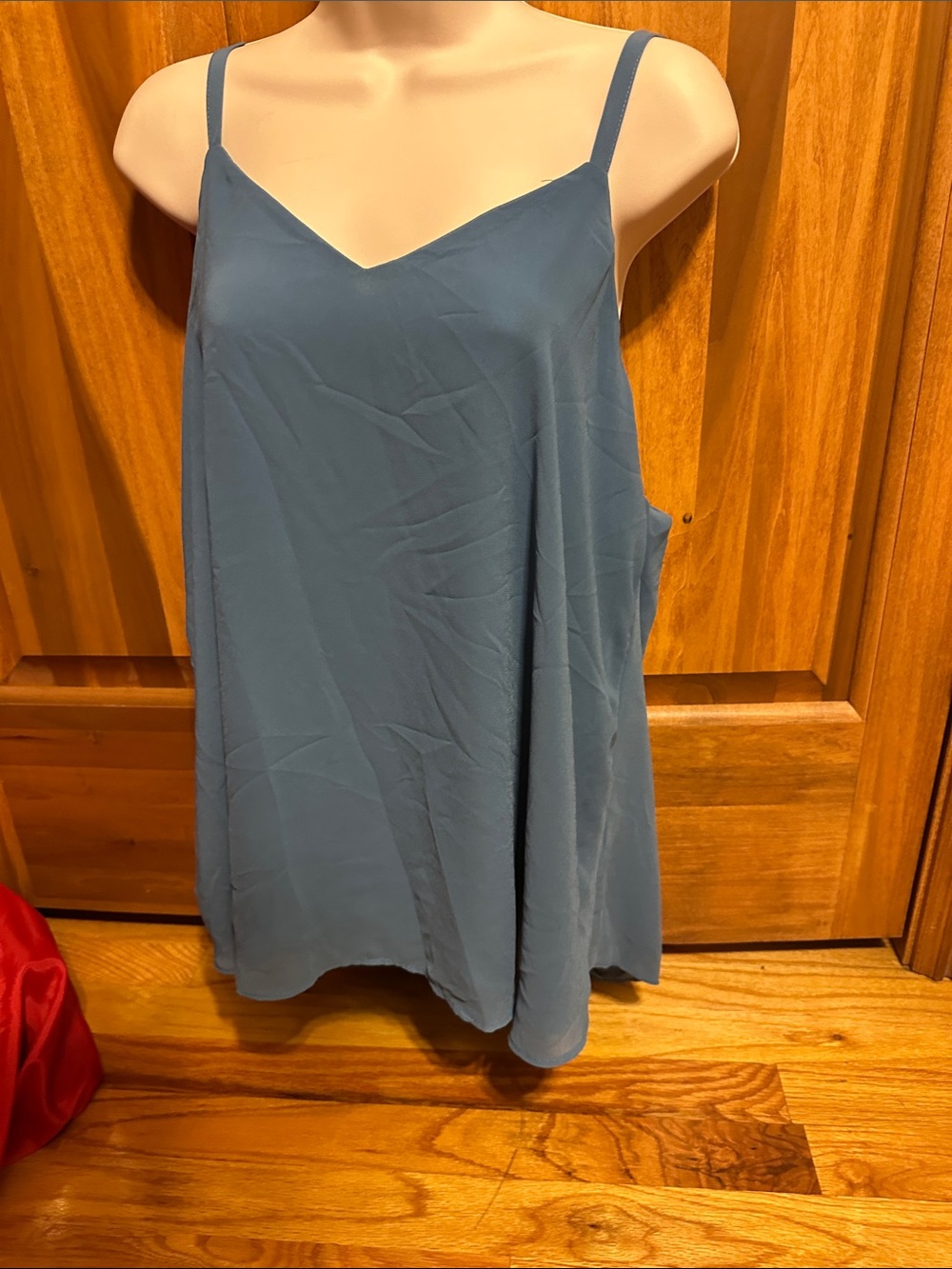 torrid Slate Blue Slip Cami with V-Neck